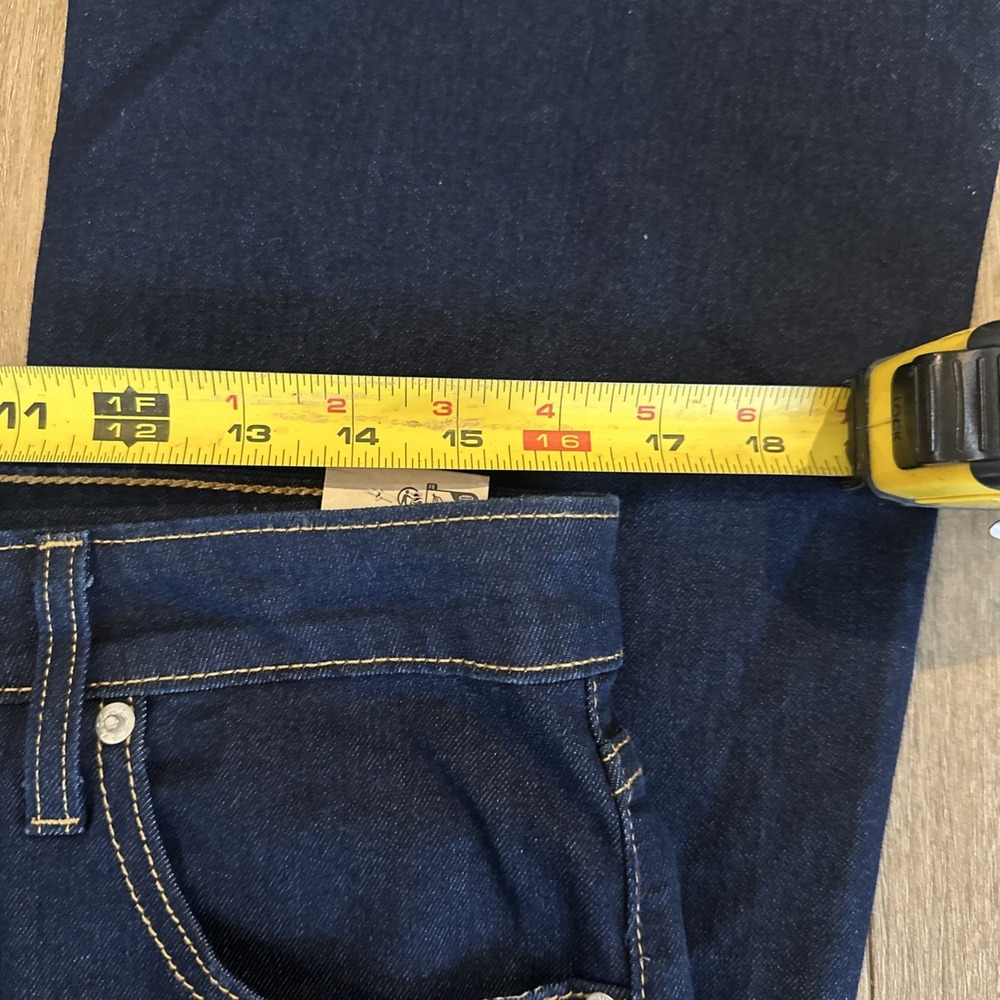Levi's 726 High Rise Flare Jeans Womens 31x30 Dark Wash Stretch Denim Pants Y2K - Picture 9 of 9